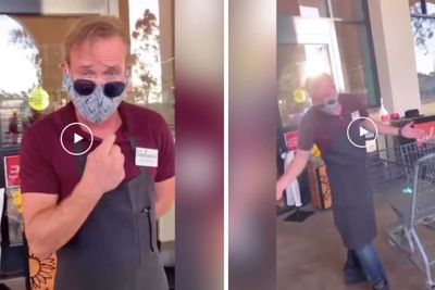 Grocery Worker Literally Dances His Way Through A Karen Protesting Store S Mask Policy Upworthy Grocery Worker Literally Dances His Way Through A Karen Protesting Store S Mask Policy Upworthy