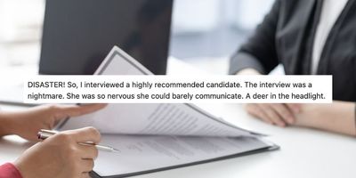 interview disaster; CEO hires bad interview; interviewee bombs interview; bad interviews; job hunting