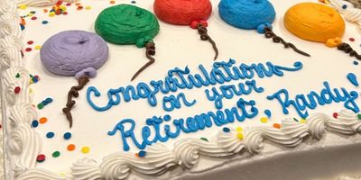 Costco retirement party cake