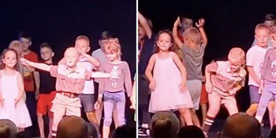 Kids dancing on stage