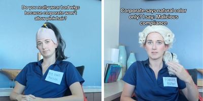 malicious compliance; funny videos; corporate dress code; viral tiktok