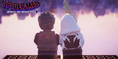 Scene from Spider-man Across the Spider-verse Lego trailer 