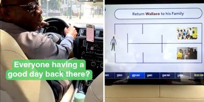 Uber driver and the touchscreen game in his car