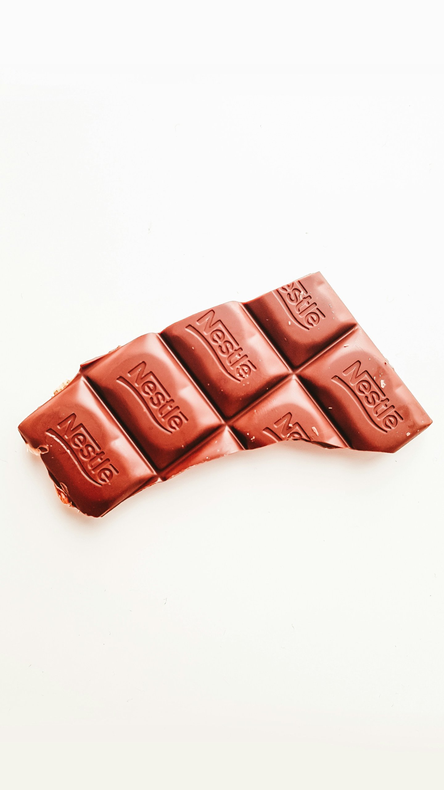 Nestlé chocolate bar on a white background.