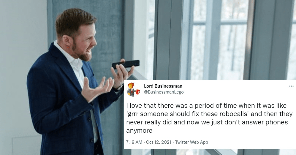 robocall, scammer, autodialer, businessmanlego