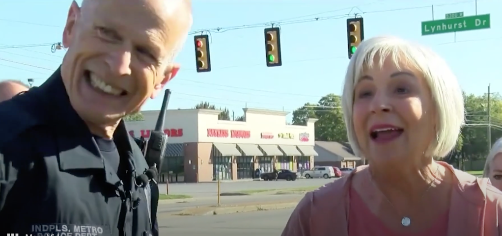 Mom meets the officer cleaning up her daughter's memorial