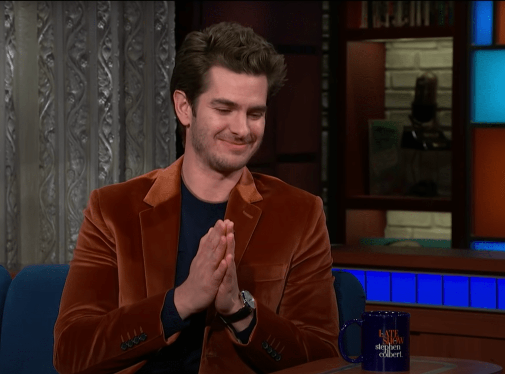 Andrew Garfield, tick tick boom, Stephen Colbert