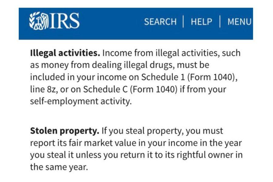 IRS, taxes, criminals