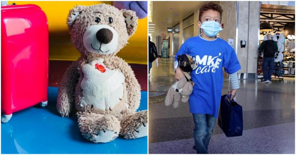 milwaukee airport, david burnett, lost teddy bear