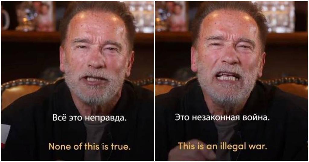 arnold schwarzenegger, russian disinformation, ukraine war