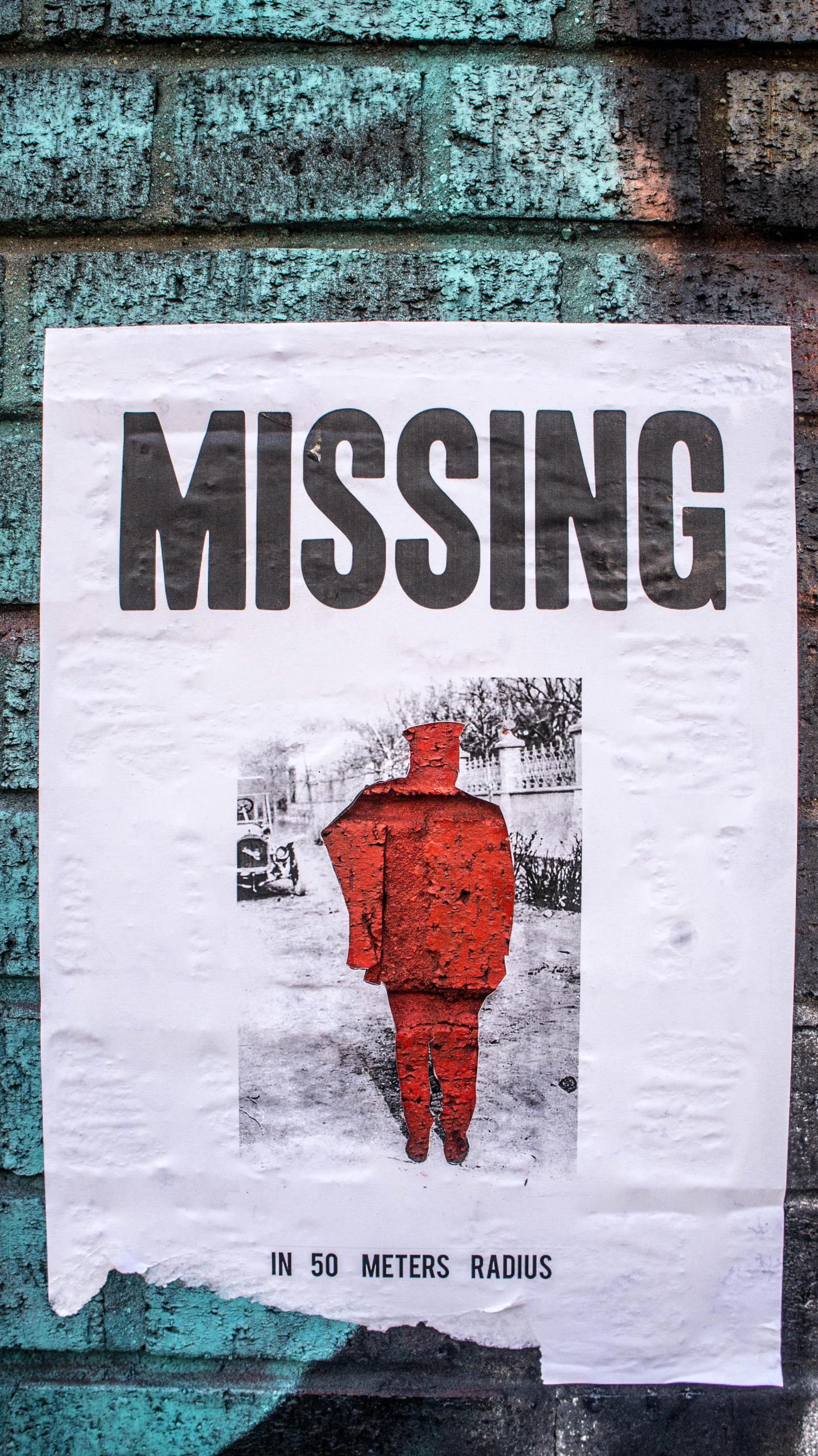 3d posters, missing persons