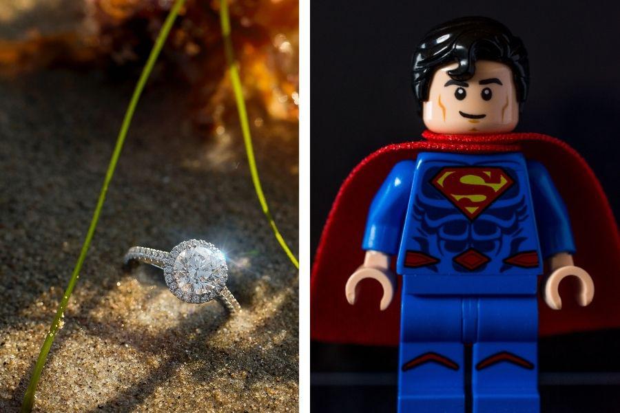 lost wedding ring, Jersey, metal detector, lego man