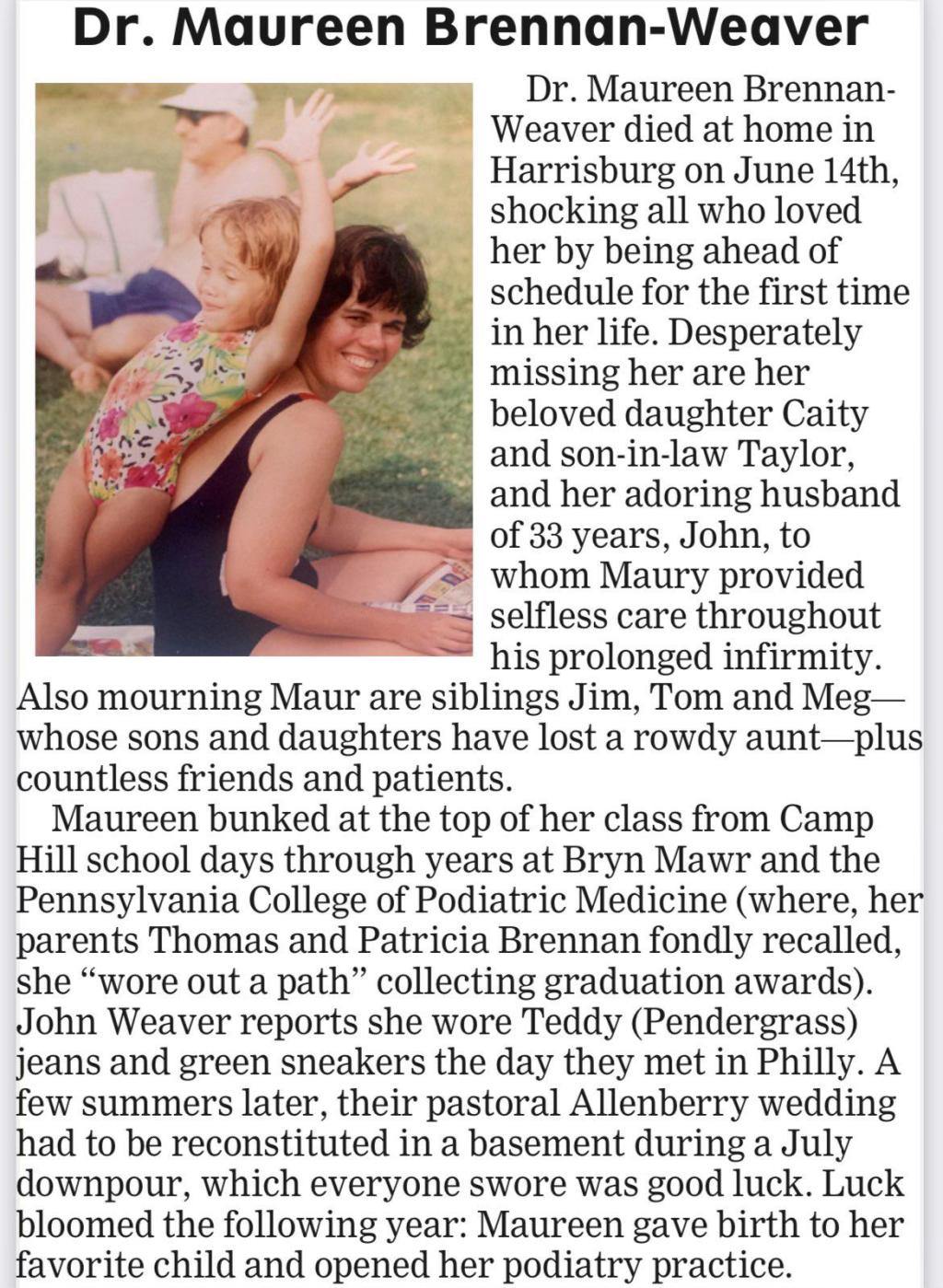 funny obit for mom, caity weaver mom obit