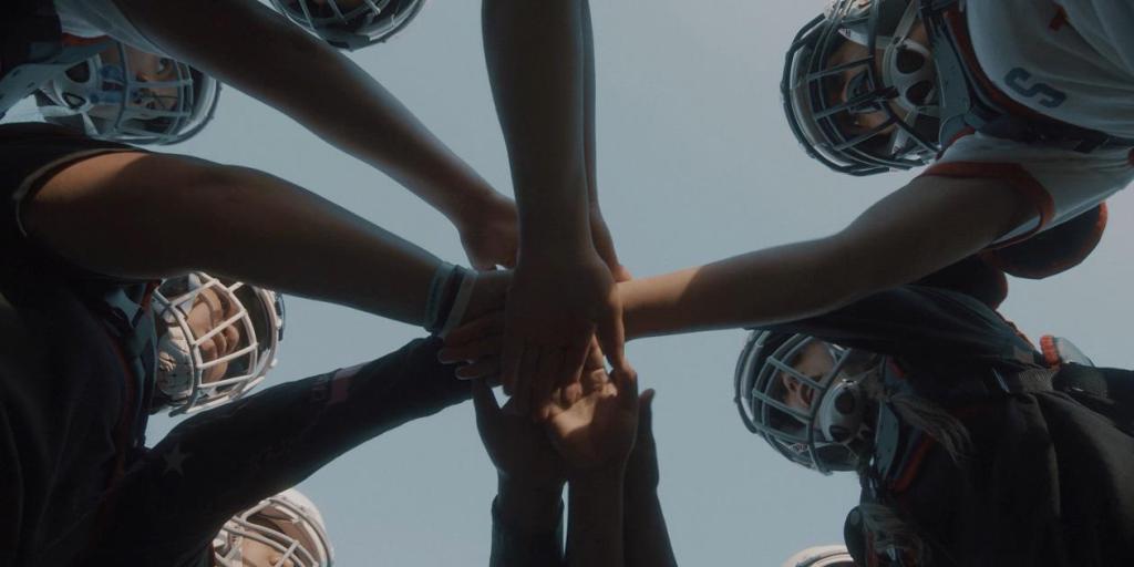 girls football, tackle football, first down, short film, outfest