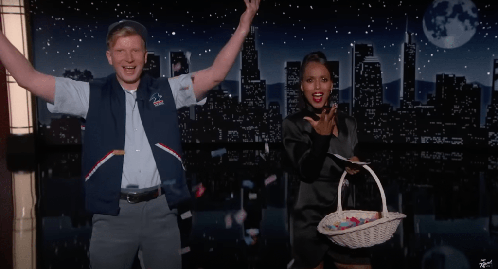 kerry washington jimmy kimmel, jimmy kimmel