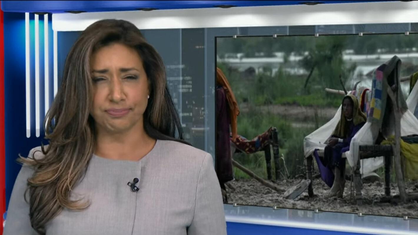 news anchor swallows fly