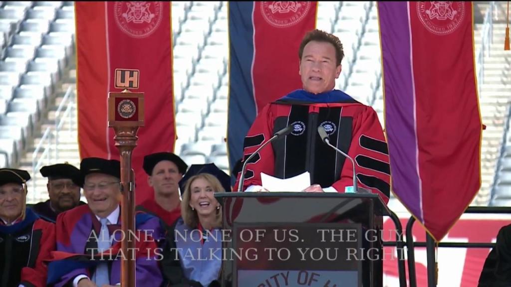 arnold schwarzenegger, university of houston, self-made man