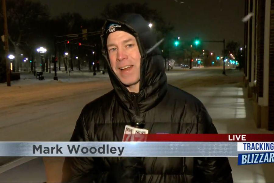 Iowa; Mark Woodley; funny video; winter storm; Iowa blizzard