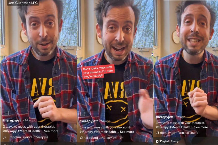 therapy; mental health; therapists; TikTok; funny videos