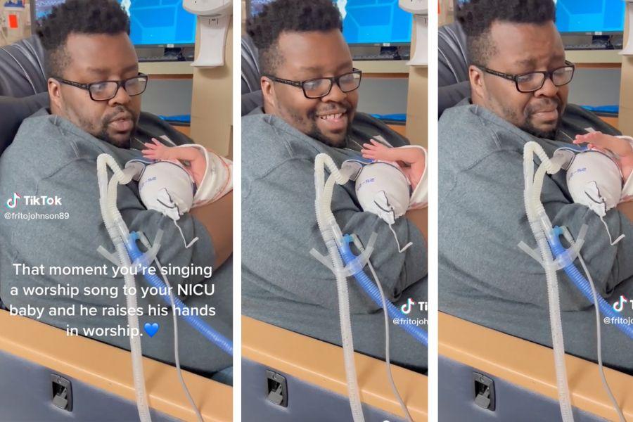 nicu baby, nicu survival rates, dad sings to nicu baby