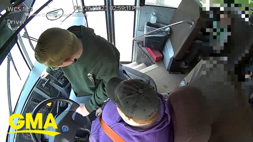 bus driver; 7th grader bus; kid saves bus; hero