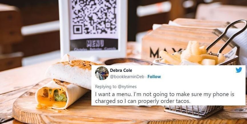 qr code menu, covid-19 protocols, food service trends