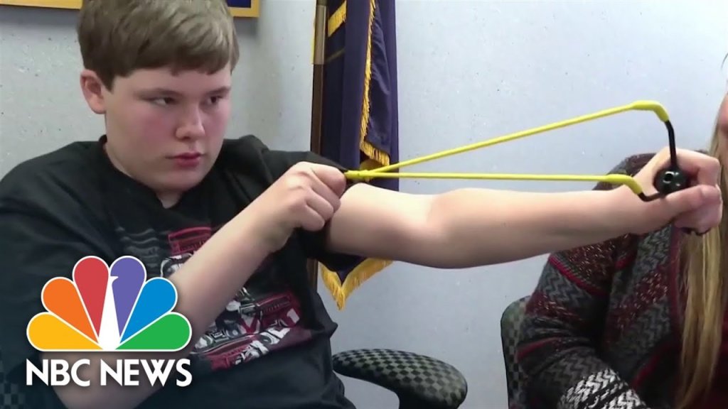 slingshot; attempted kidnapping; hero; rescues sister; 13 year old boy