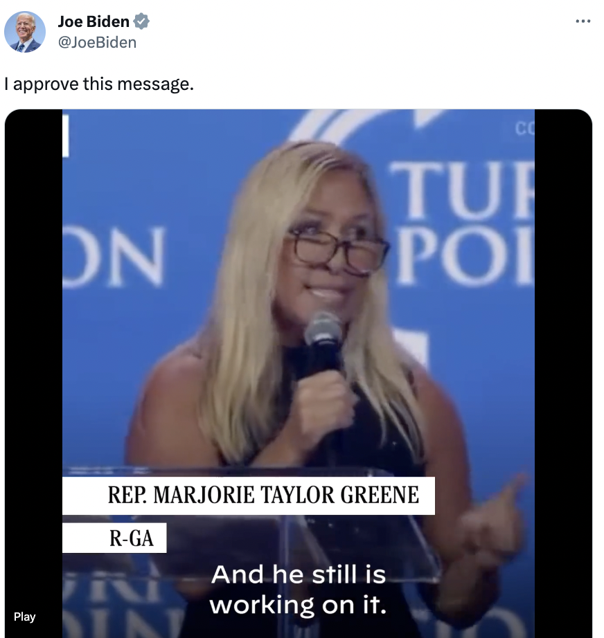 joe biden, marjory taylor greene