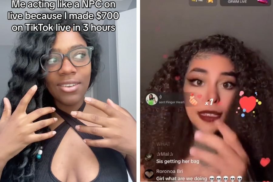 pretending to be AI; Pretending to be NPC; TikTok trends; TikTok live; NPC