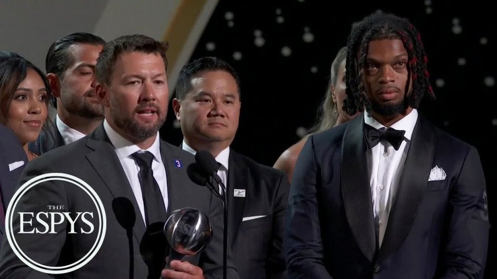 Damar Hamlin; Buffalo Bills; Pat Tillman Award; Espys 2023; Buffalo Bills training staff