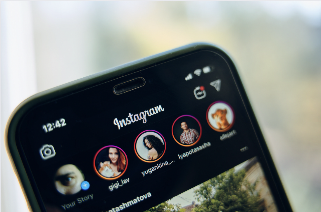 Instagram on a mobile phone