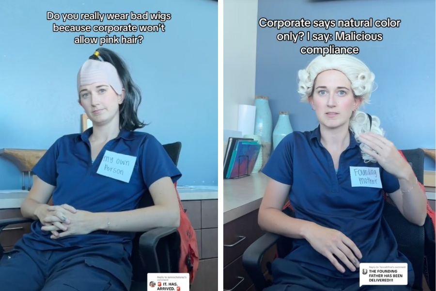 malicious compliance; funny videos; corporate dress code; viral tiktok