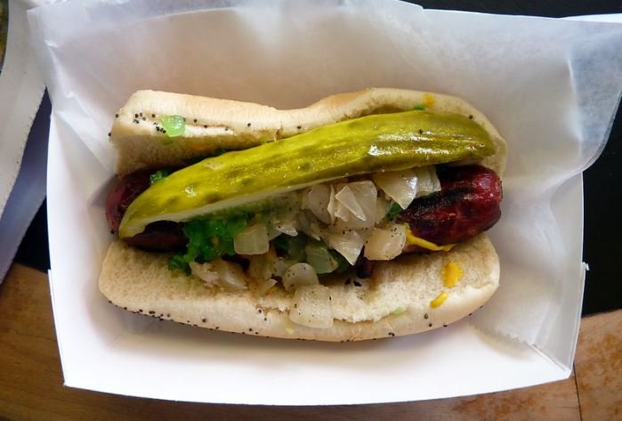 polish-style hot dog, jalen tart, reporters