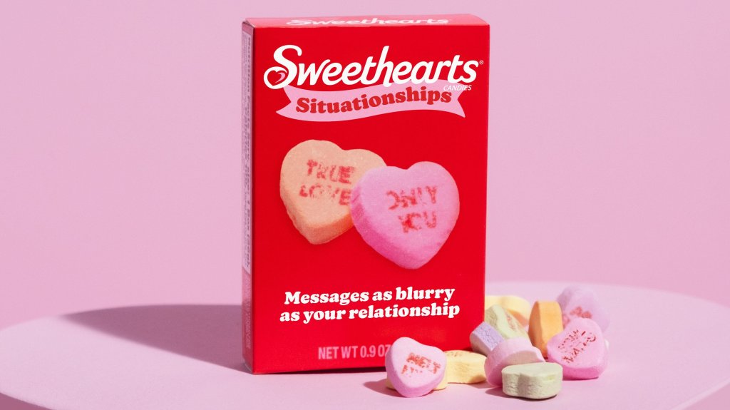 Sweethearts conversation hearts; conversation hearts; situationship Sweethearts; situationships; rise of situationships