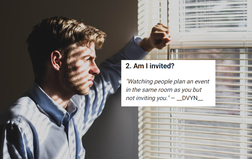 rejection, left our, last in gym