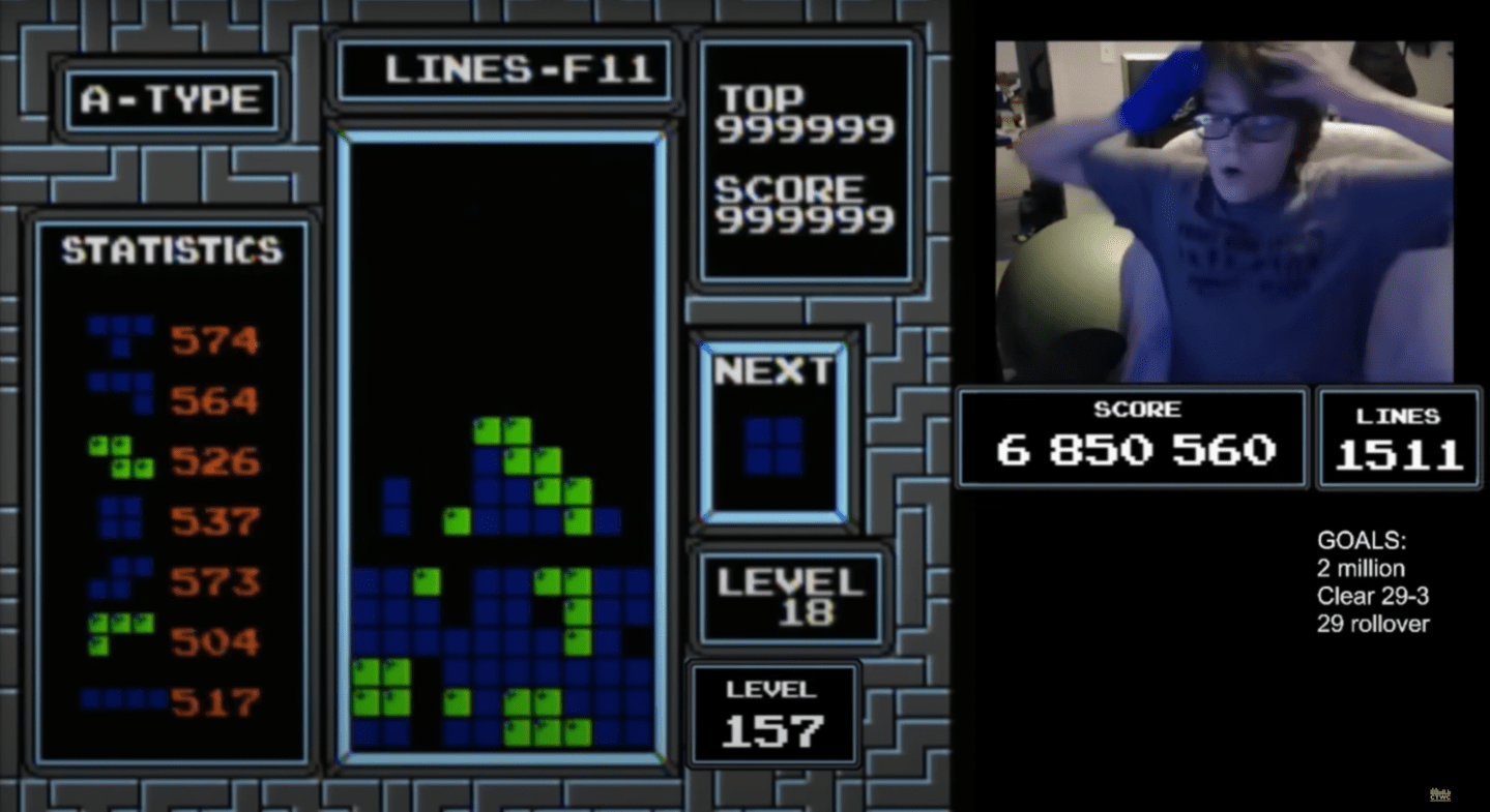 tetris, blue scuit tetris, beating tetris