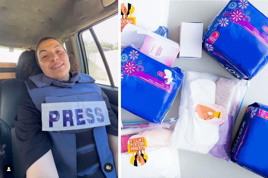 Gaza; Bisan Owda; Israel Hamas war; period poverty; Palestine