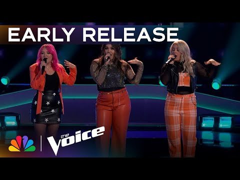 three women singing on The Voice