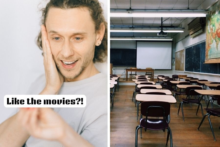 Italian high schools; American high schools; Italian in America; Italian's response to American high school