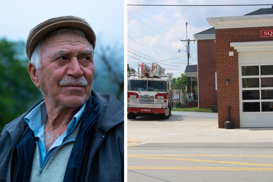 man donates 500k; man donates fire department; half million to fire department; fire department 80s equipment