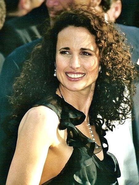 andie macdowell gray hair