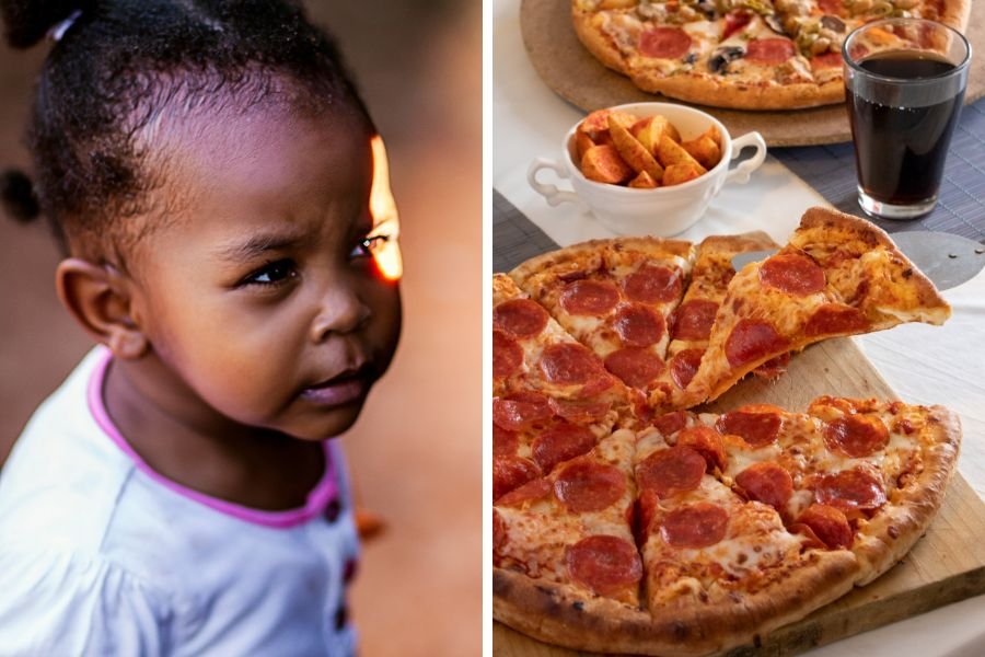 toddler; parenting; motherhood; bedtime prayers; pizza; funny toddlers