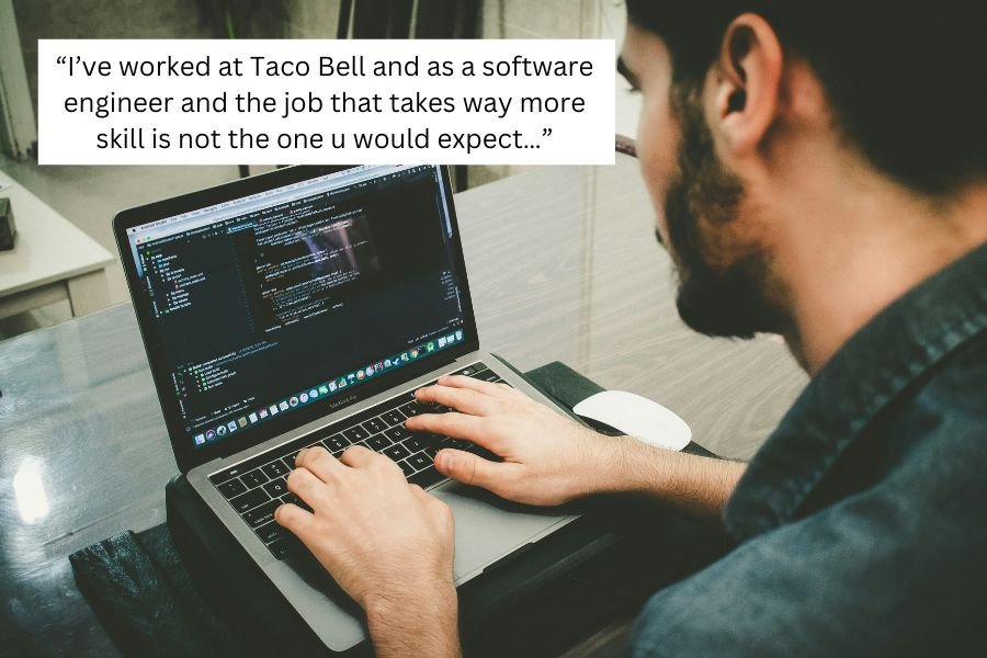 man working at a computer