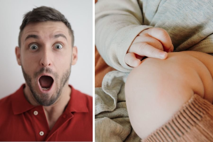 babies, baby knee caps, baby development, parents, parent humor