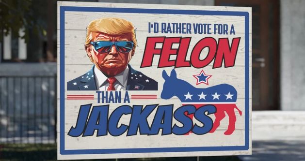 trump yard sign, etsy, political polarization.