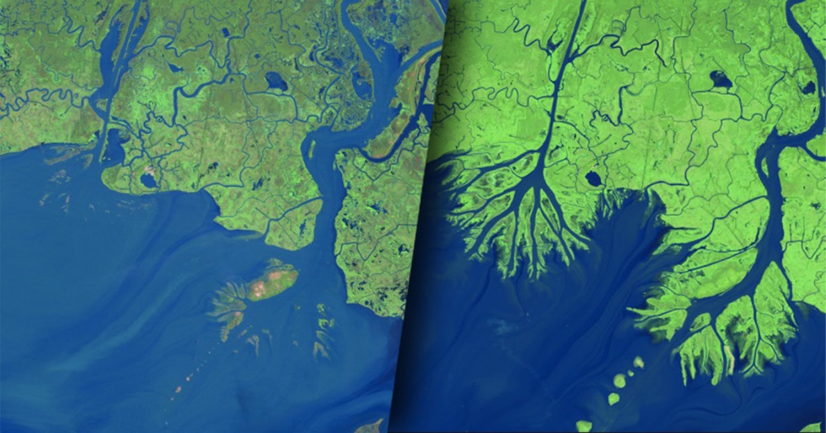 nasa oimages, louisiana, before and after