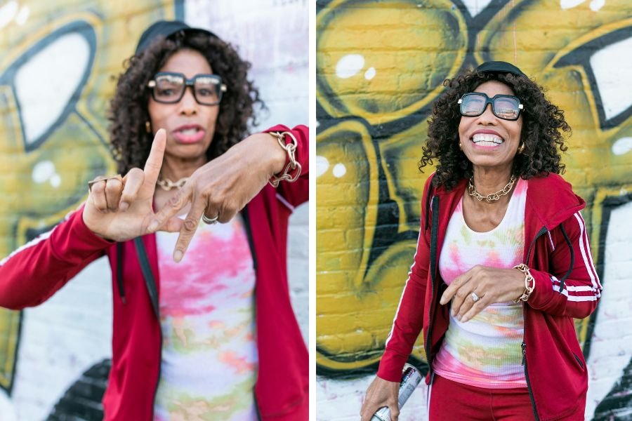 grandma; grandma fashion; grandma wears belly shirts; young at heart