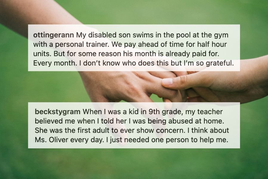 two people holding hands