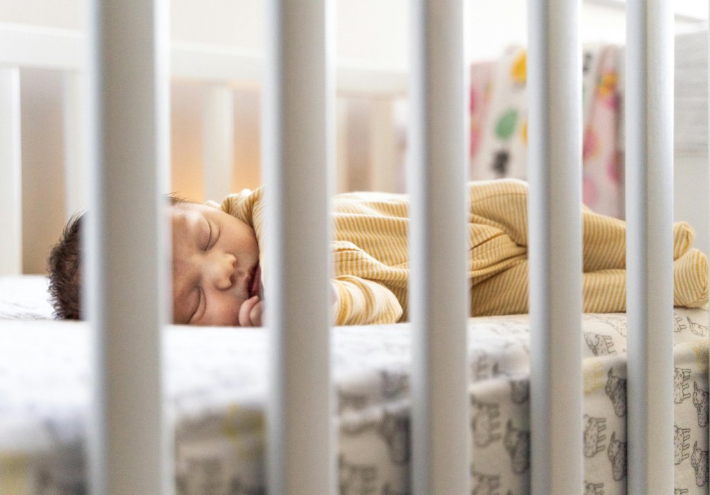baby sleeping in crib