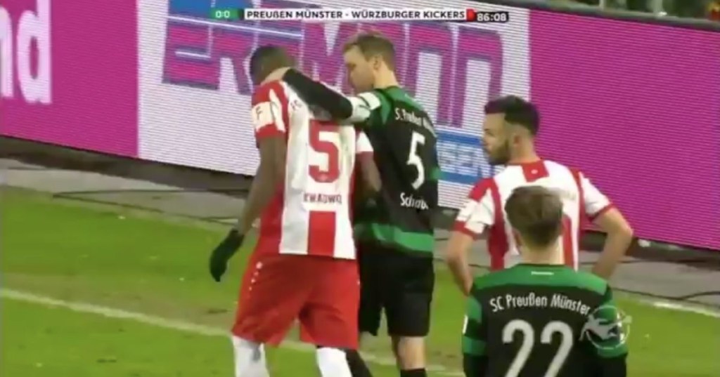 racism soccer, preussen munster, würzburger kickers
